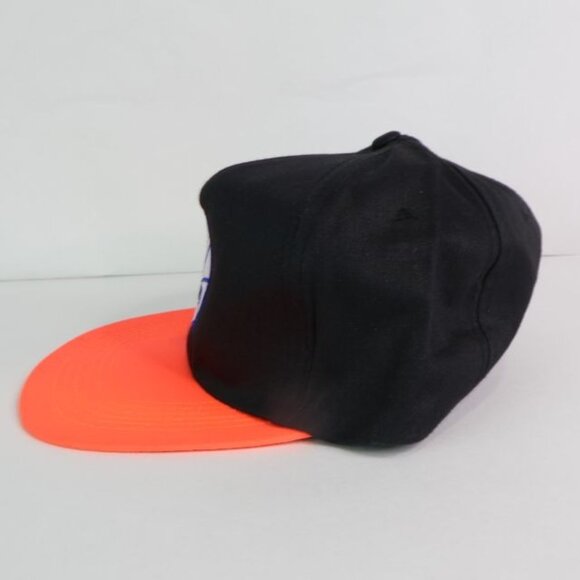 Vintage Philadelphia 76ers NBA Baseball Cap Hat Mens Snapback Black Neon Orange - Picture 8 of 10